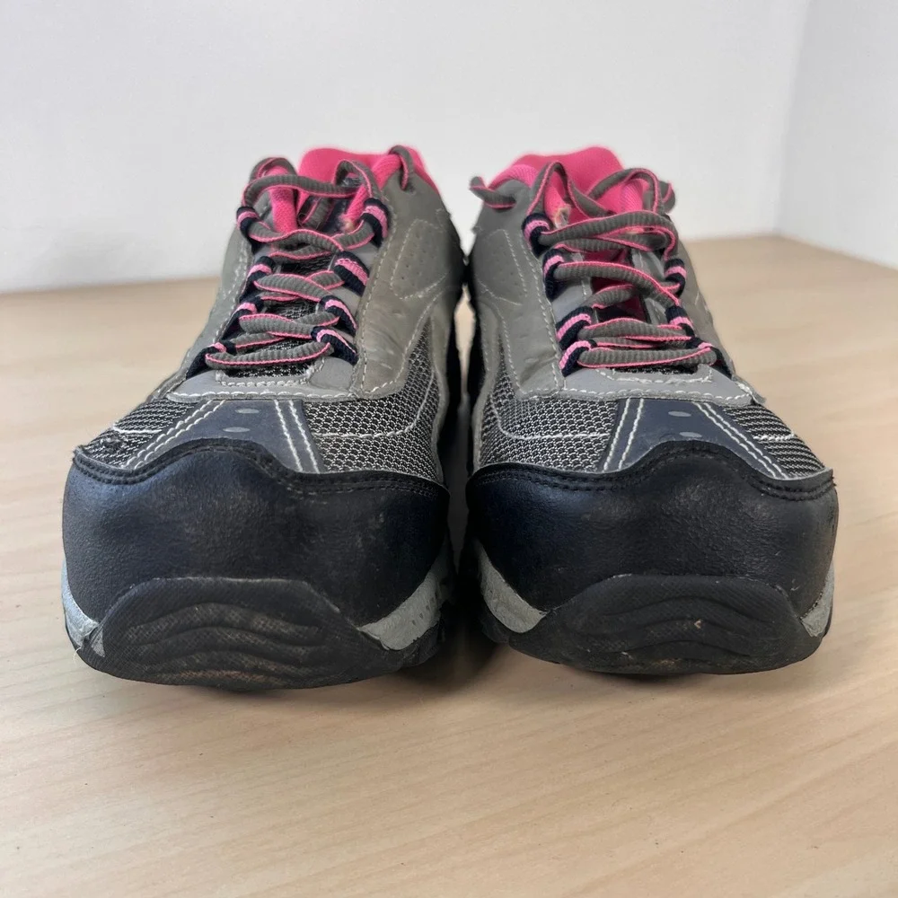 Brahma Steel Toe Work Shoes Women 7 Gray Pink Leather Industrial ASTM F2413-11 - Picture 9 of 9